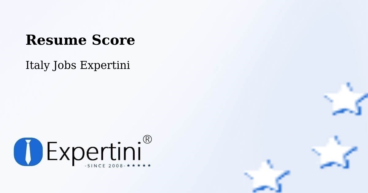 Resume Score & Job Description Match Tool – Tolfa - Italy Jobs Expertini